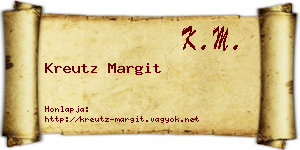 Kreutz Margit névjegykártya